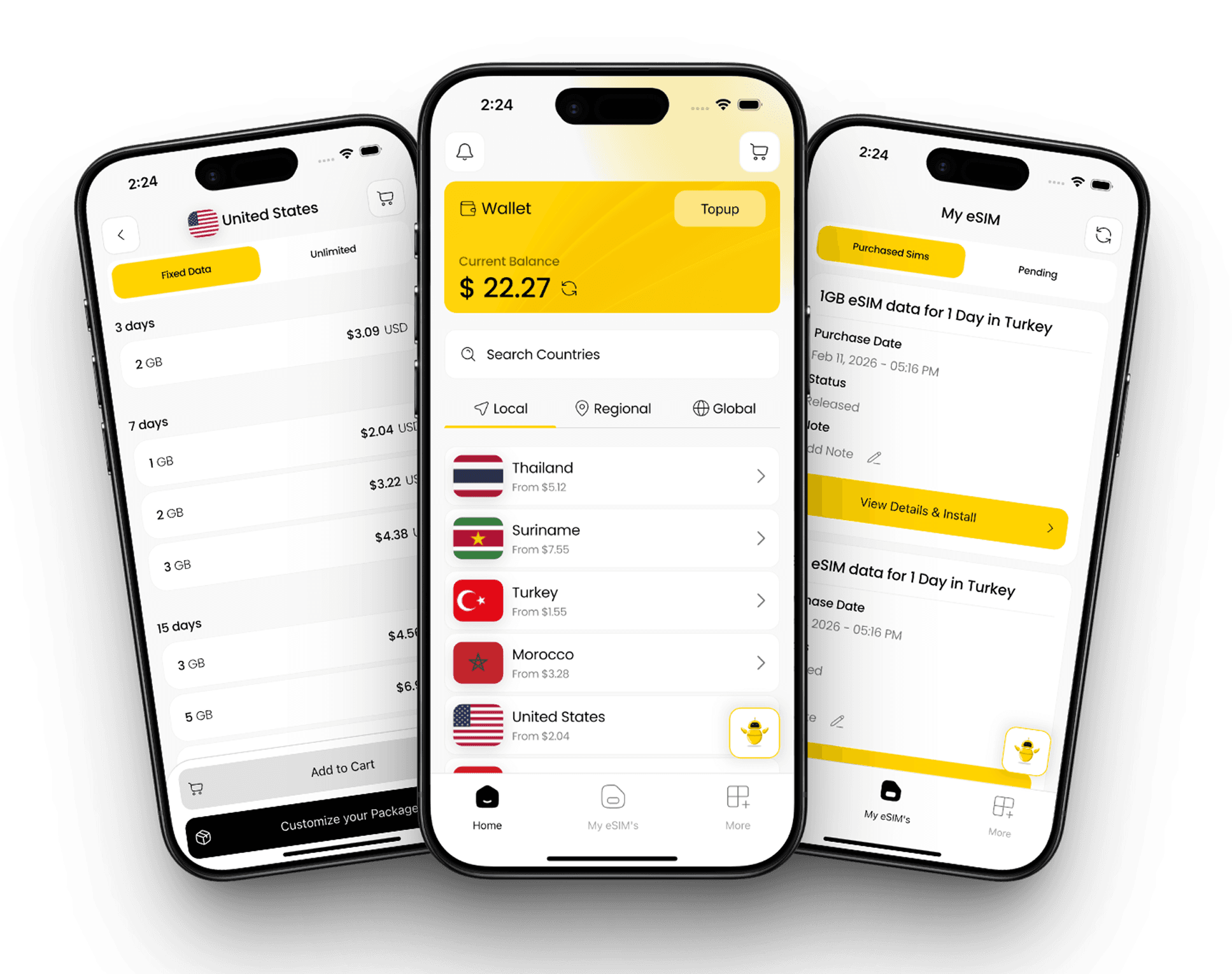 Mobile app on phones