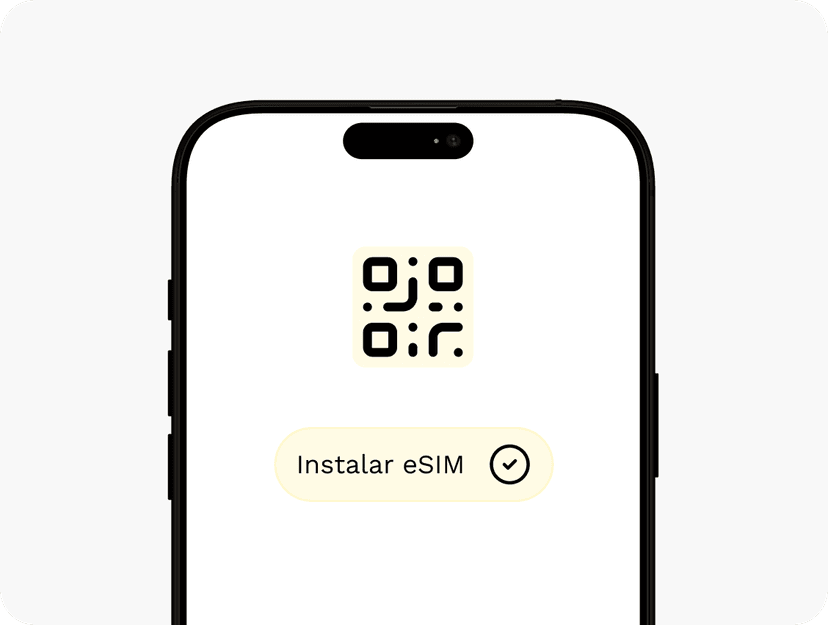 Instala tu eSIM rápidamente usando un sencillo código QR. No necesitas SIM física ni visitar una tienda.