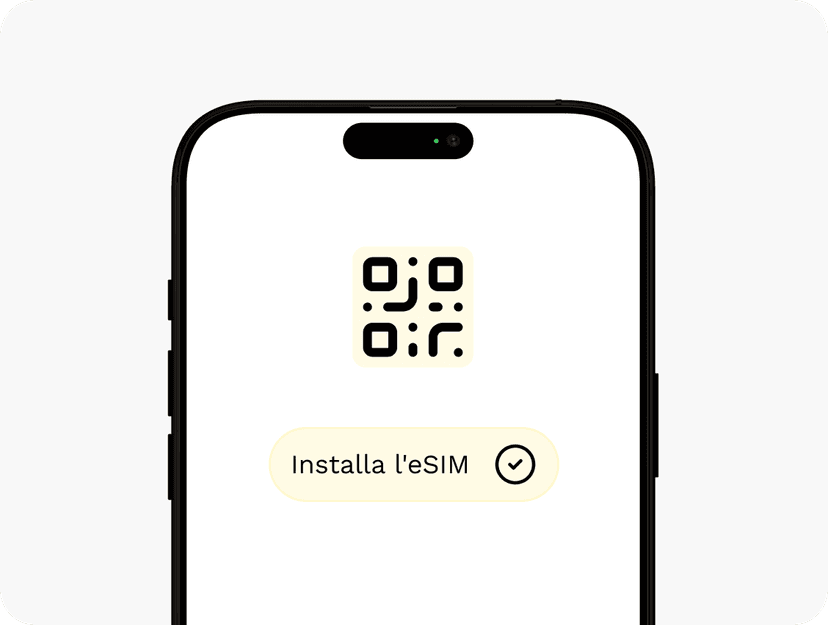 Installa rapidamente la tua eSIM tramite un semplice QR code. Nessuna SIM fisica e nessuna visita in negozio.