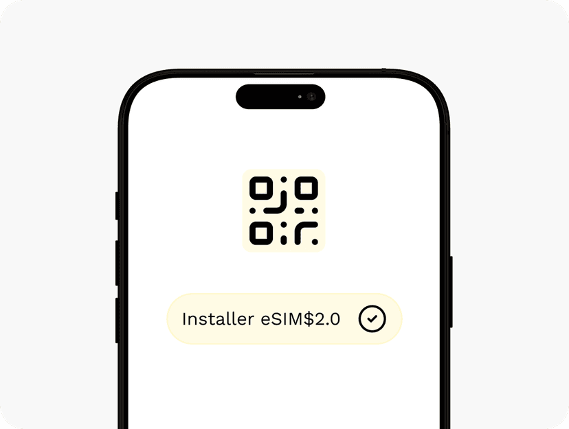 Installez votre eSIM rapidement à l’aide d’un simple QR code. Aucune carte SIM physique ni visite en magasin requise.