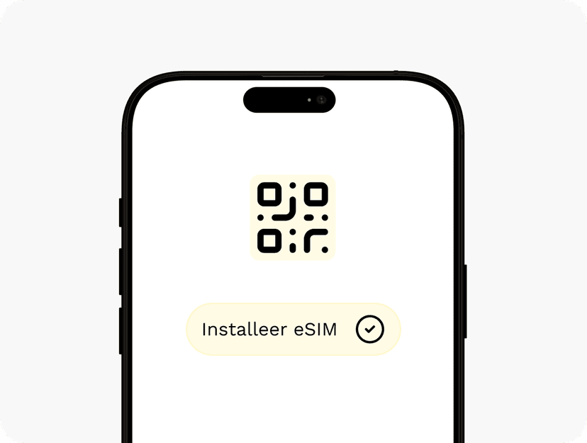 Installeer je eSIM snel via een eenvoudige QR-code. Geen fysieke simkaart of winkelbezoek nodig.