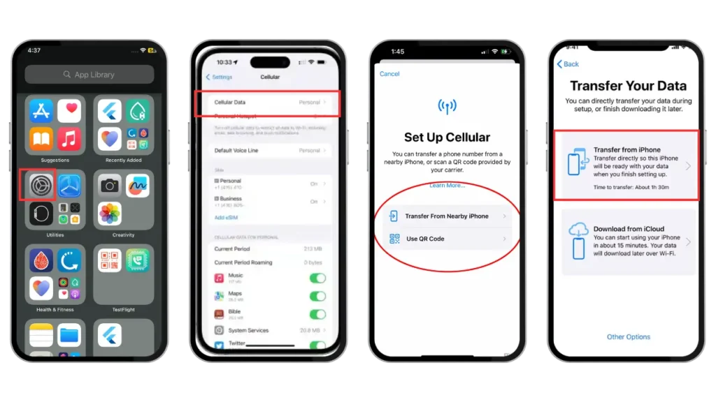 Manual eSIM Transfer via iPhone Settings - How to transfer an eSIM from Iphone to another Iphone